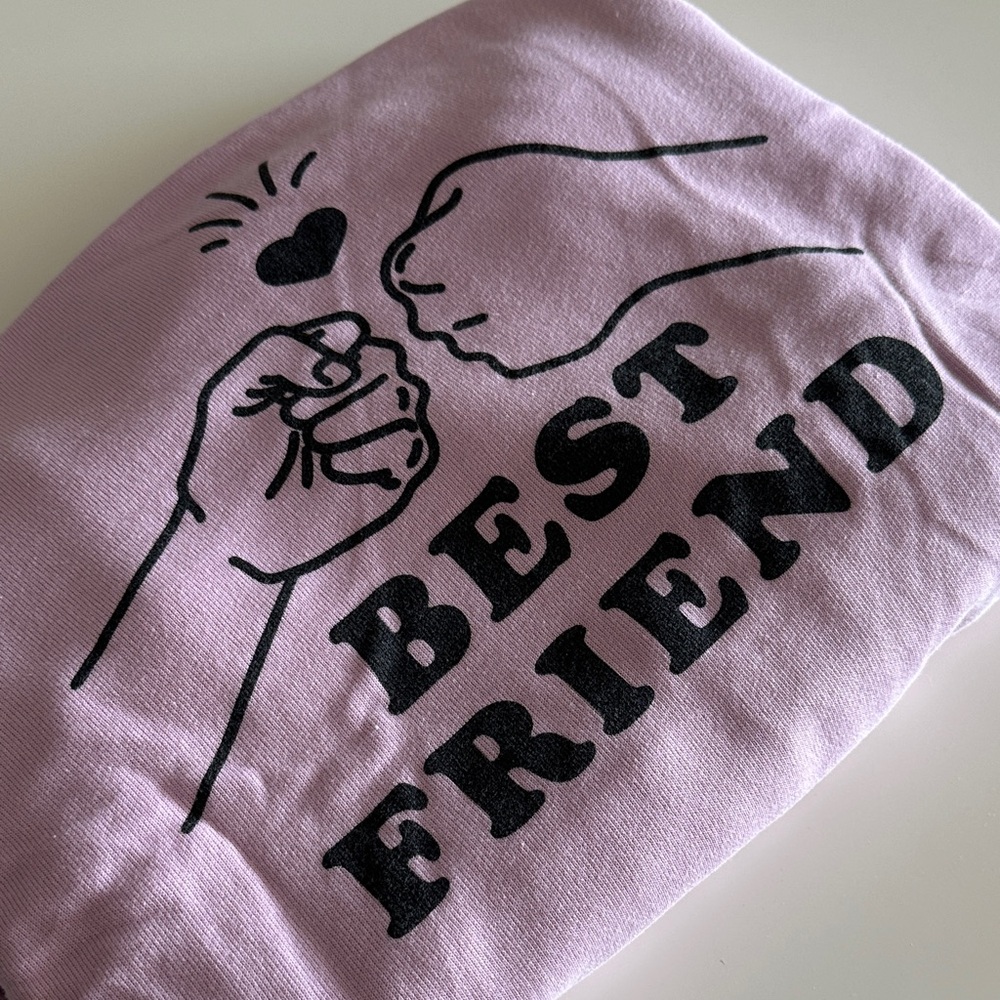 Pink Best Friend Graphic Hoodie